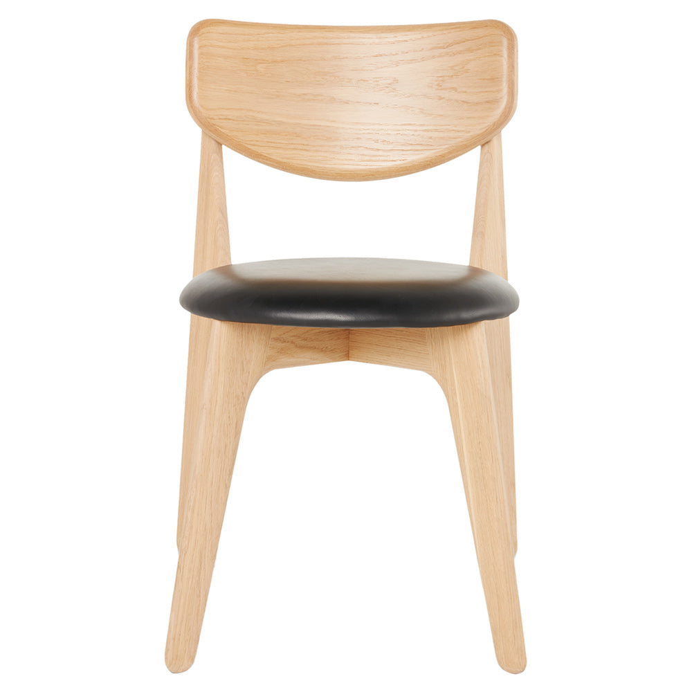 Slab Upholstered Dining Chair - Natural Oak