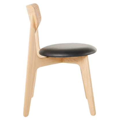 Slab Upholstered Dining Chair - Natural Oak