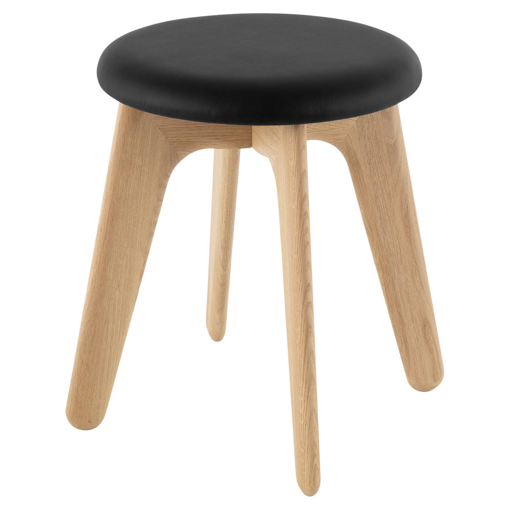 Slab Upholstered Stool - Natural Oak – Rouse Home
