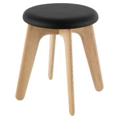 Slab Upholstered Stool - Natural Oak