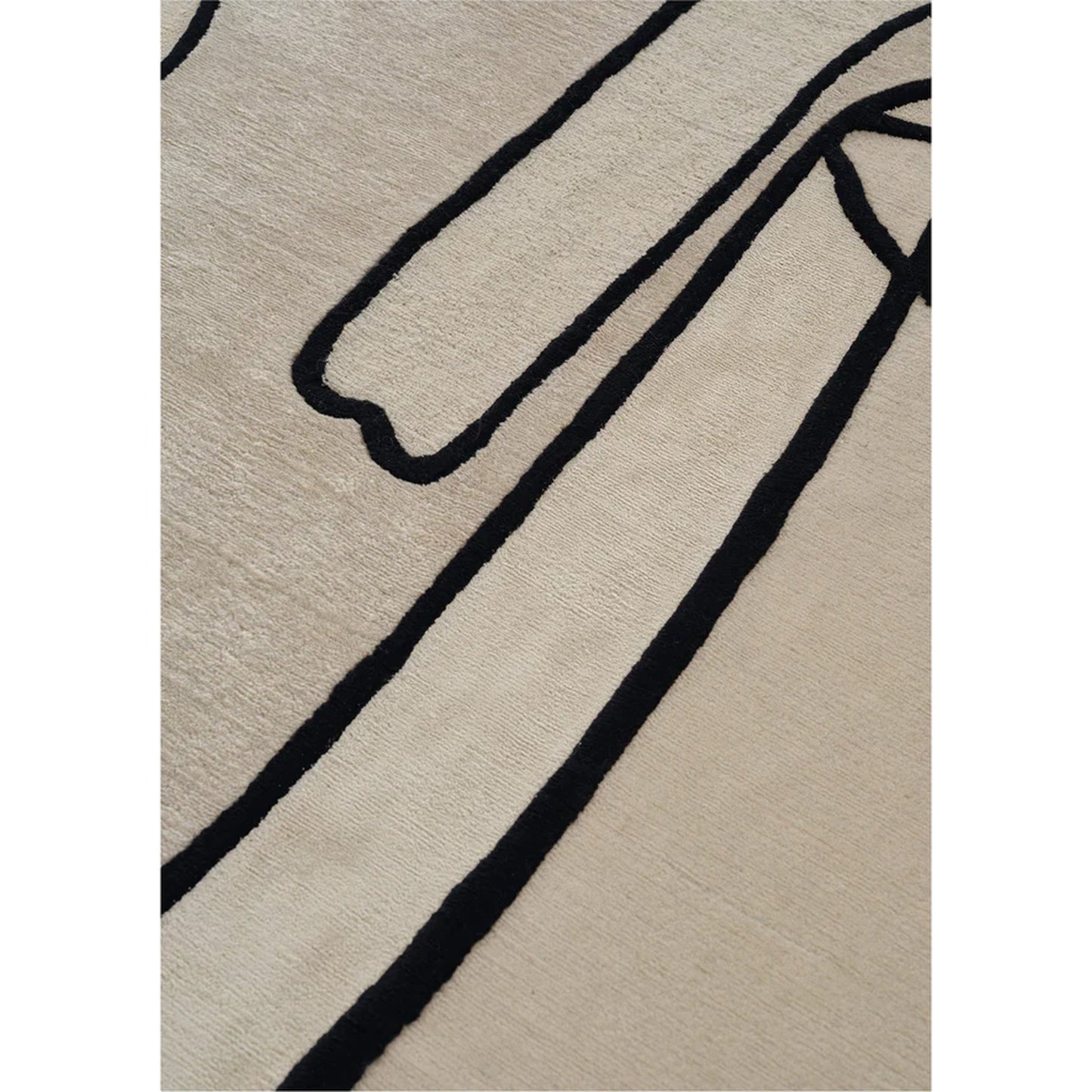 Slanted Self Rug - Beige