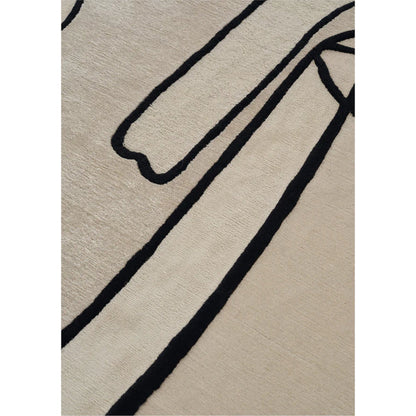 Slanted Self Rug - Beige