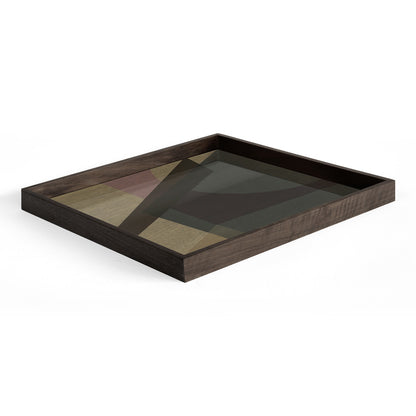 Slate Angle Glass Tray - Square, Large