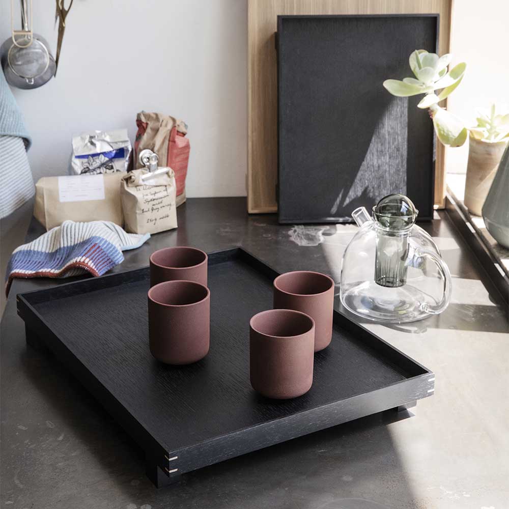 Small Bon Wooden Tray - Black Stained Oak