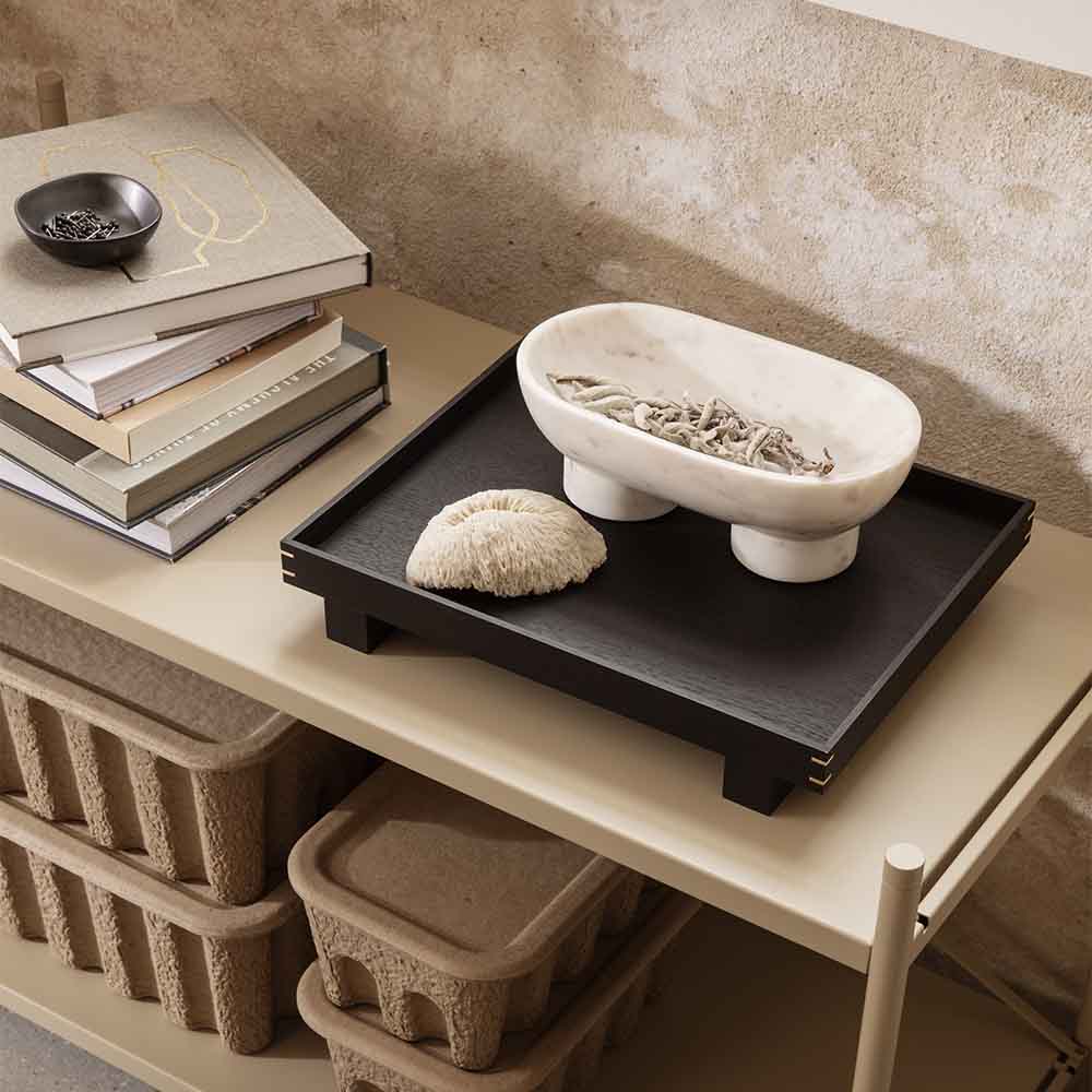 Small Bon Wooden Tray - Black Stained Oak