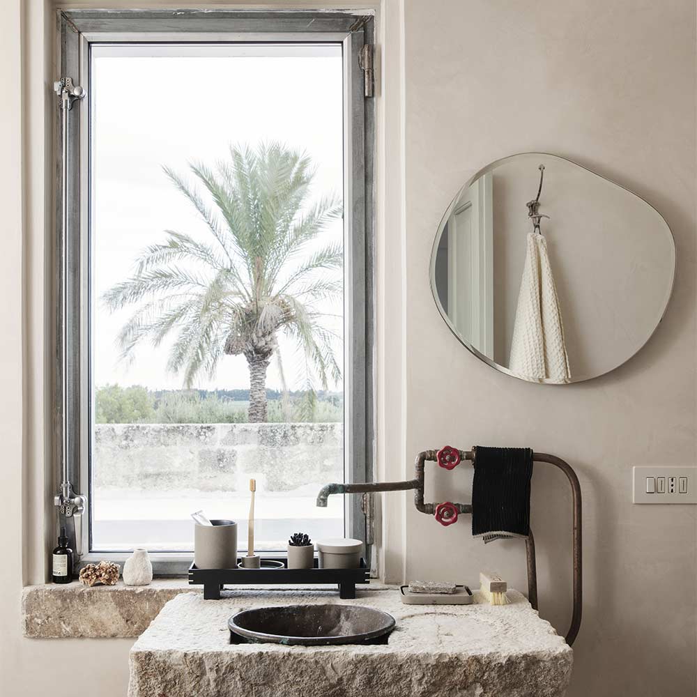 Small Pond Mirror - Brass