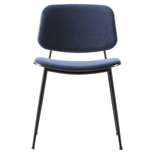 Soborg Seat and Back Upholstered Dining Chair - Steel Base