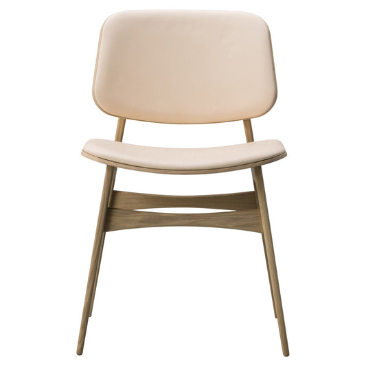 Soborg Seat and Back Upholstered Dining Chair - Wood Base