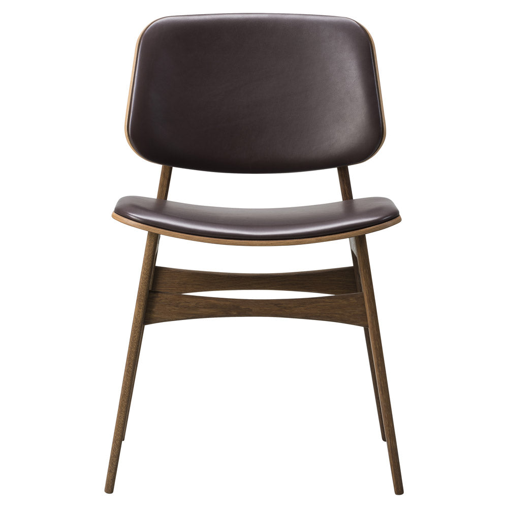 Soborg Seat and Back Upholstered Dining Chair - Wood Base