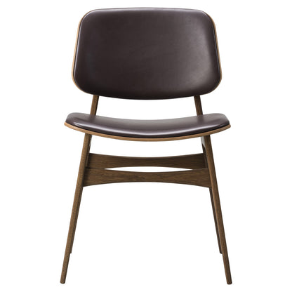 Soborg Seat and Back Upholstered Dining Chair - Wood Base