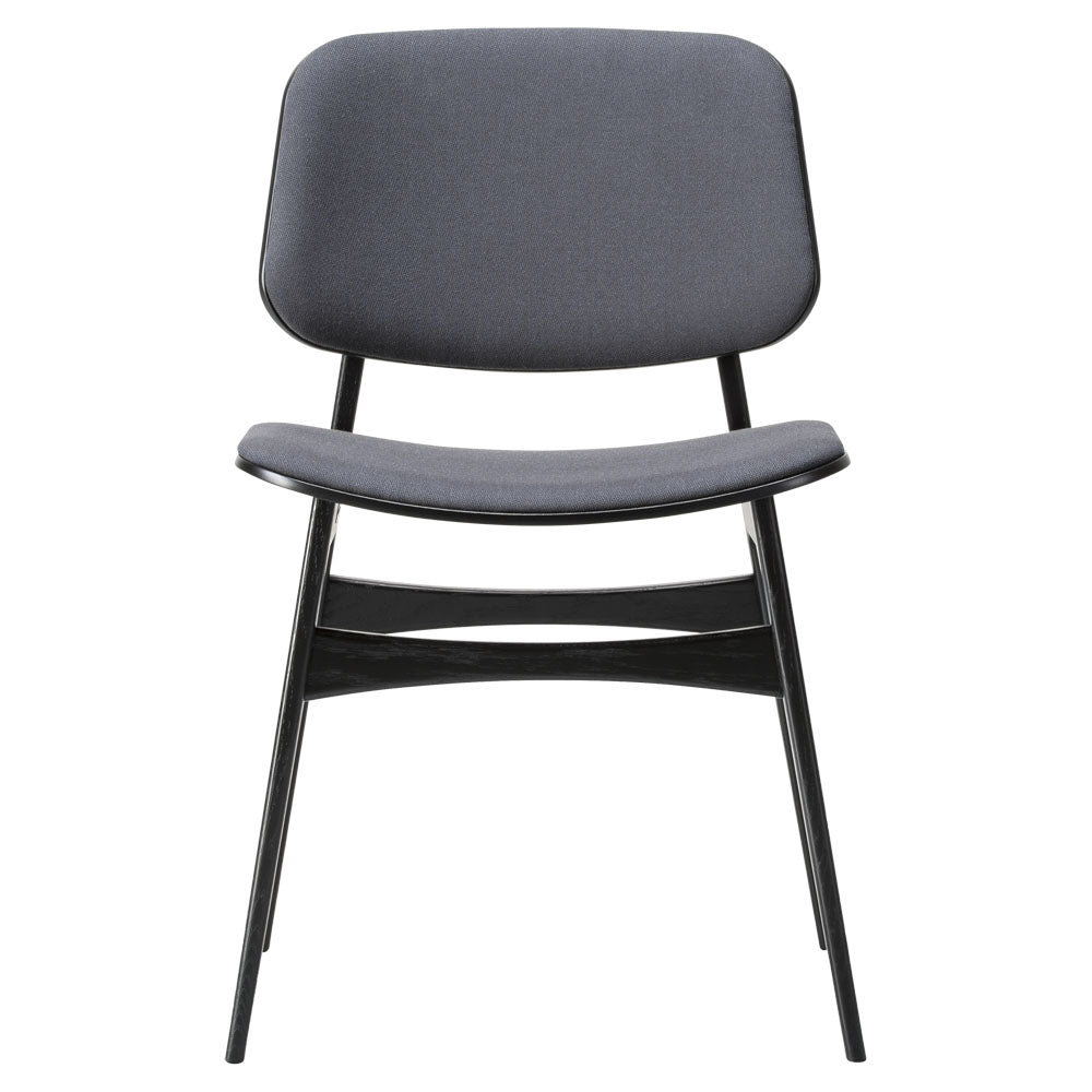 Soborg Seat and Back Upholstered Dining Chair - Wood Base