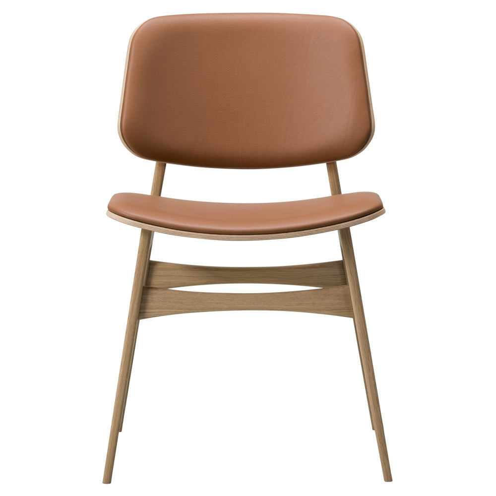Soborg Seat and Back Upholstered Dining Chair - Wood Base