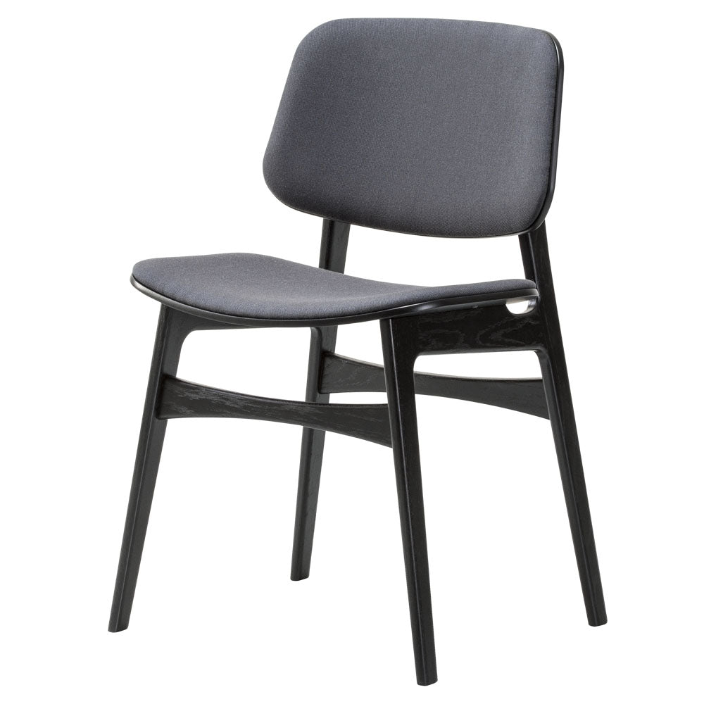Soborg Seat and Back Upholstered Dining Chair - Wood Base