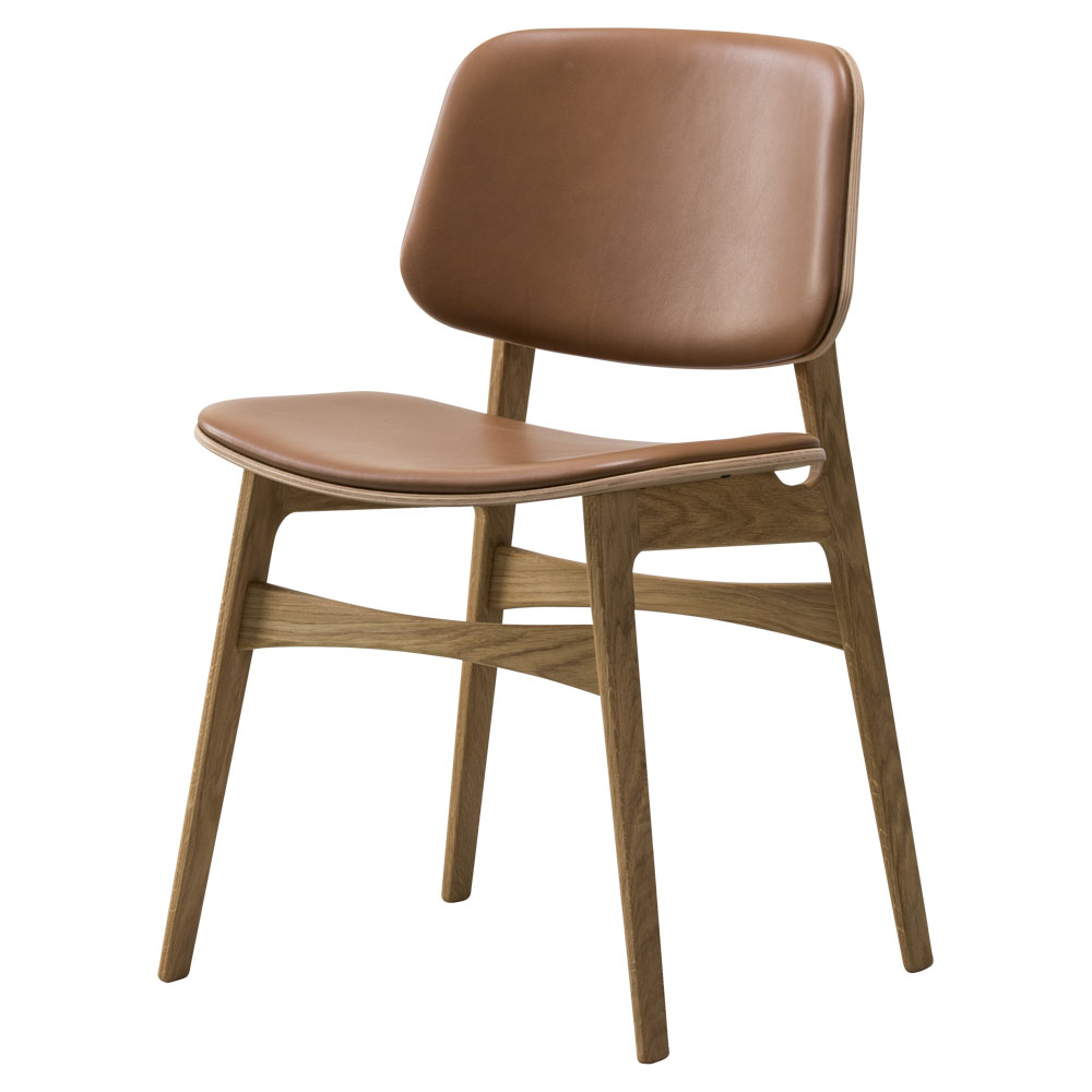 Soborg Seat and Back Upholstered Dining Chair - Wood Base