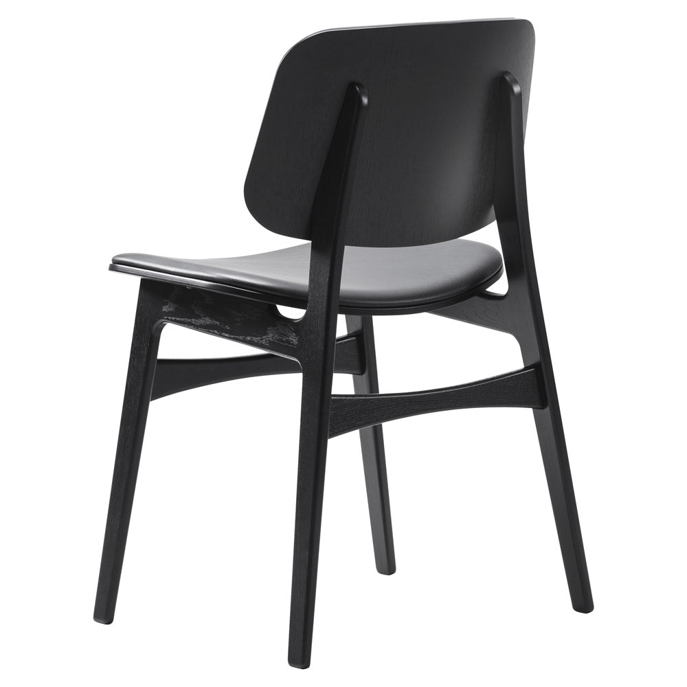 Soborg Seat and Back Upholstered Dining Chair - Wood Base
