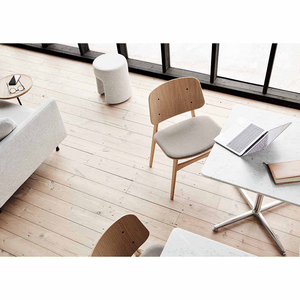 Soborg Seat Upholstered Dining Chair - Wood Base