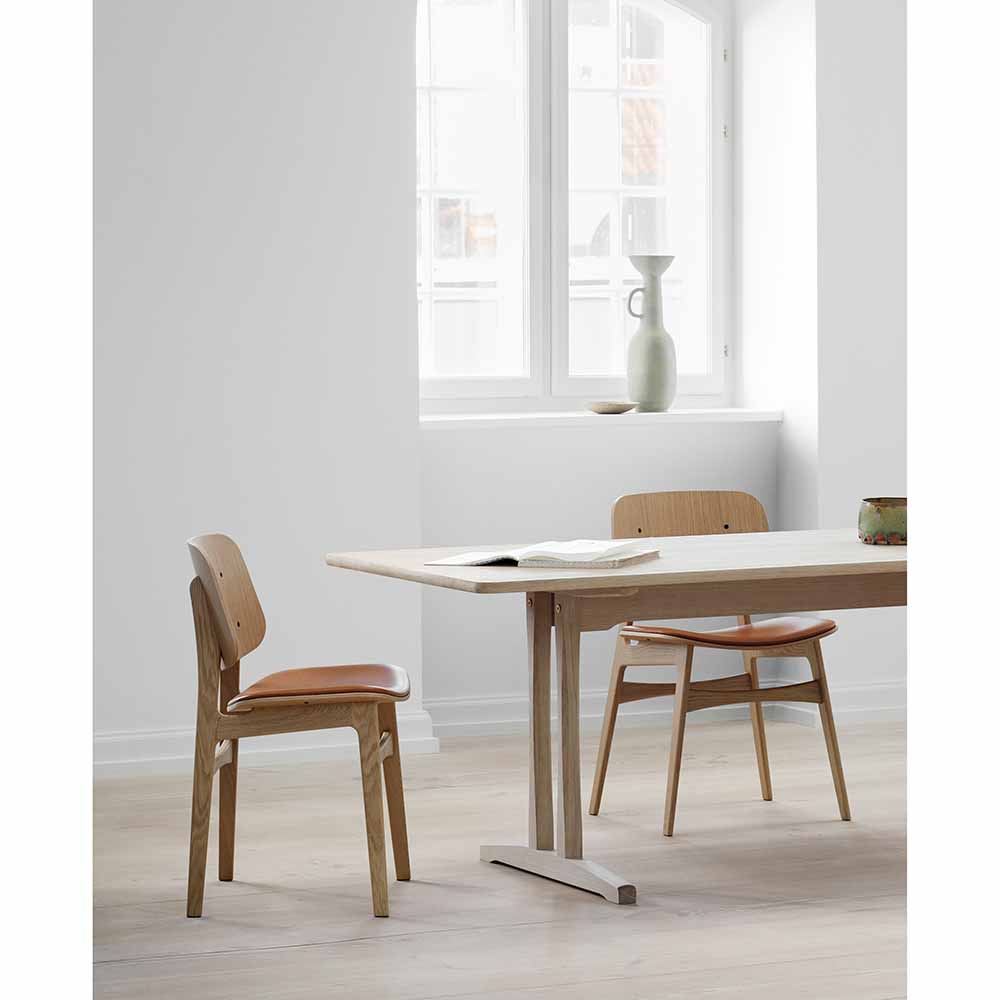 Soborg Seat Upholstered Dining Chair - Wood Base