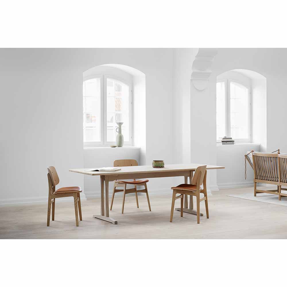 Soborg Seat Upholstered Dining Chair - Wood Base