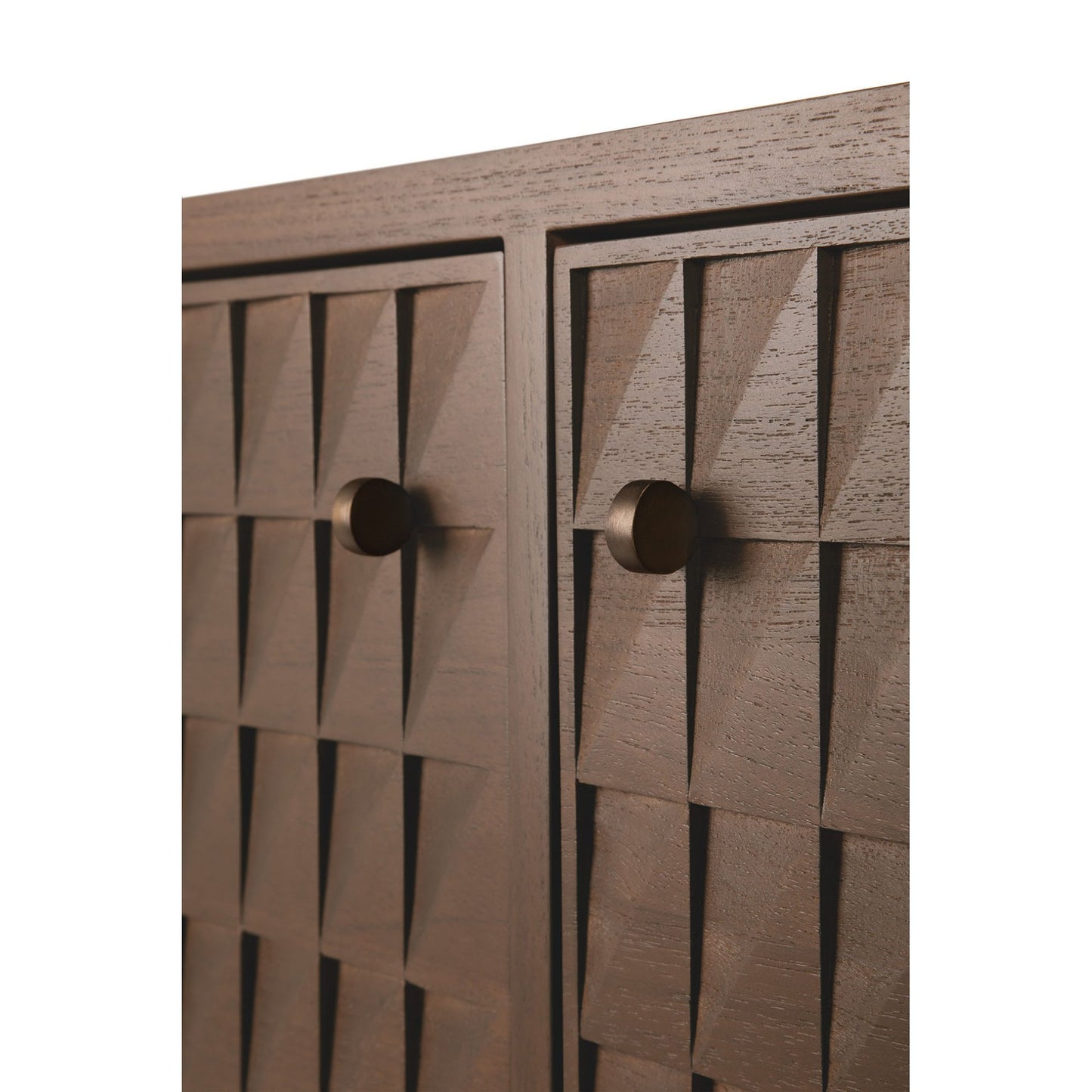 Sono TV Cupboard - 63"W, Dark Brown Teak