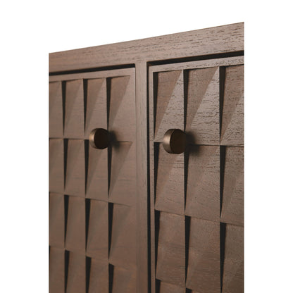 Sono TV Cupboard - 63"W, Dark Brown Teak