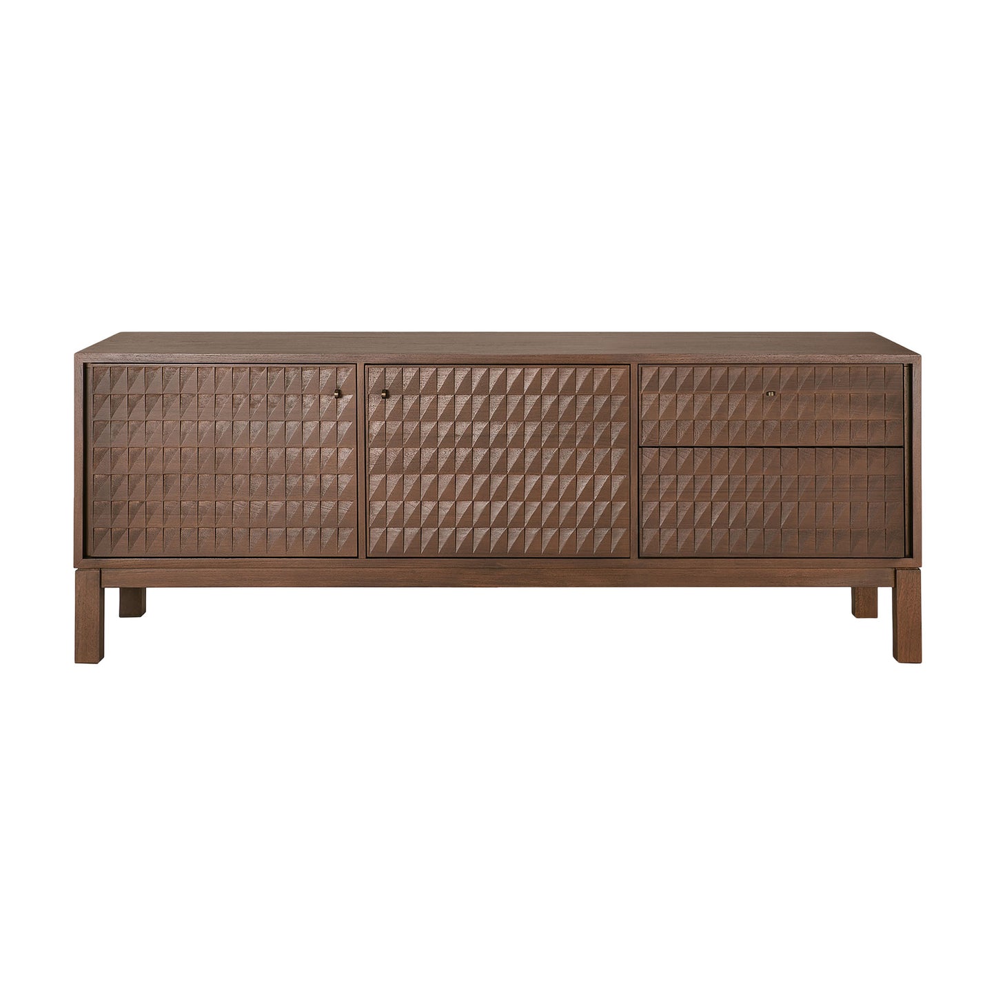 Sono TV Cupboard - 63"W, Dark Brown Teak