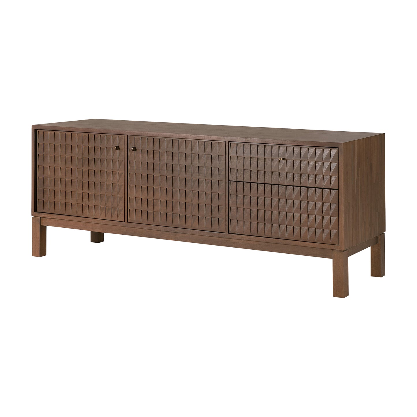 Sono TV Cupboard - 63"W, Dark Brown Teak