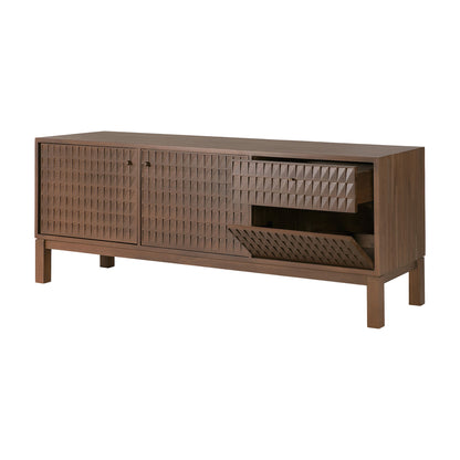 Sono TV Cupboard - 63"W, Dark Brown Teak