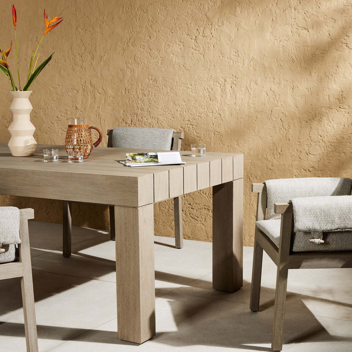 Sonora Outdoor Dining Table - Weathered Gray