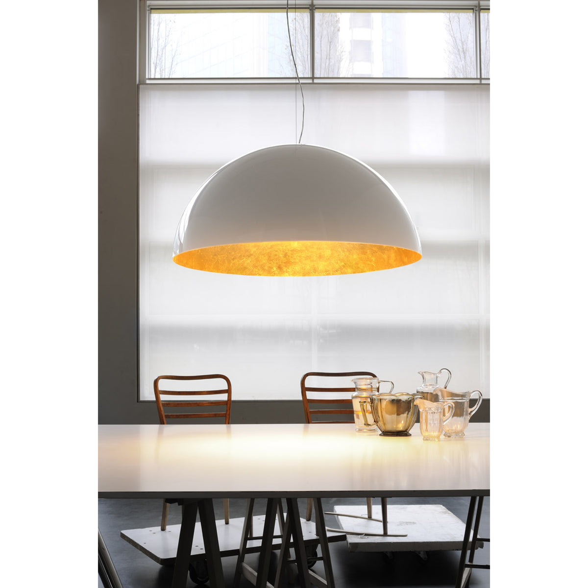 Sonora Pendant - White, Gold