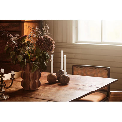 Sphere Large Candle Holder - Gray