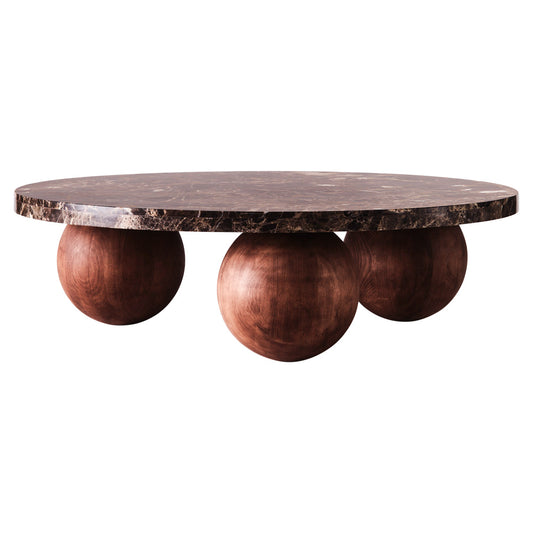 Sphere Round Sofa Table - Emperador
