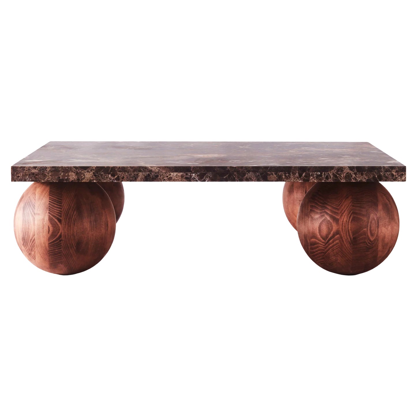 Sphere Square Sofa Table - Dark Emperador
