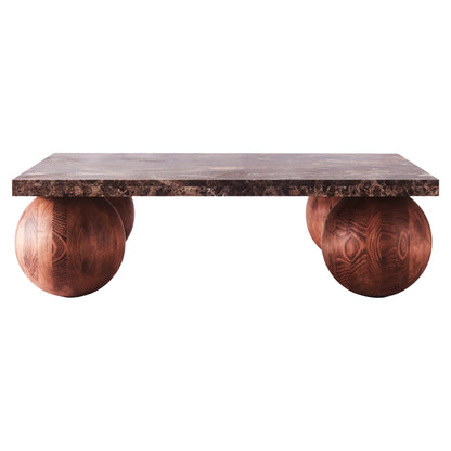 Sphere Square Sofa Table - Dark Emperador