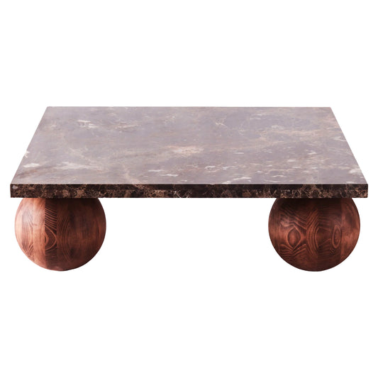 Sphere Square Sofa Table - Dark Emperador