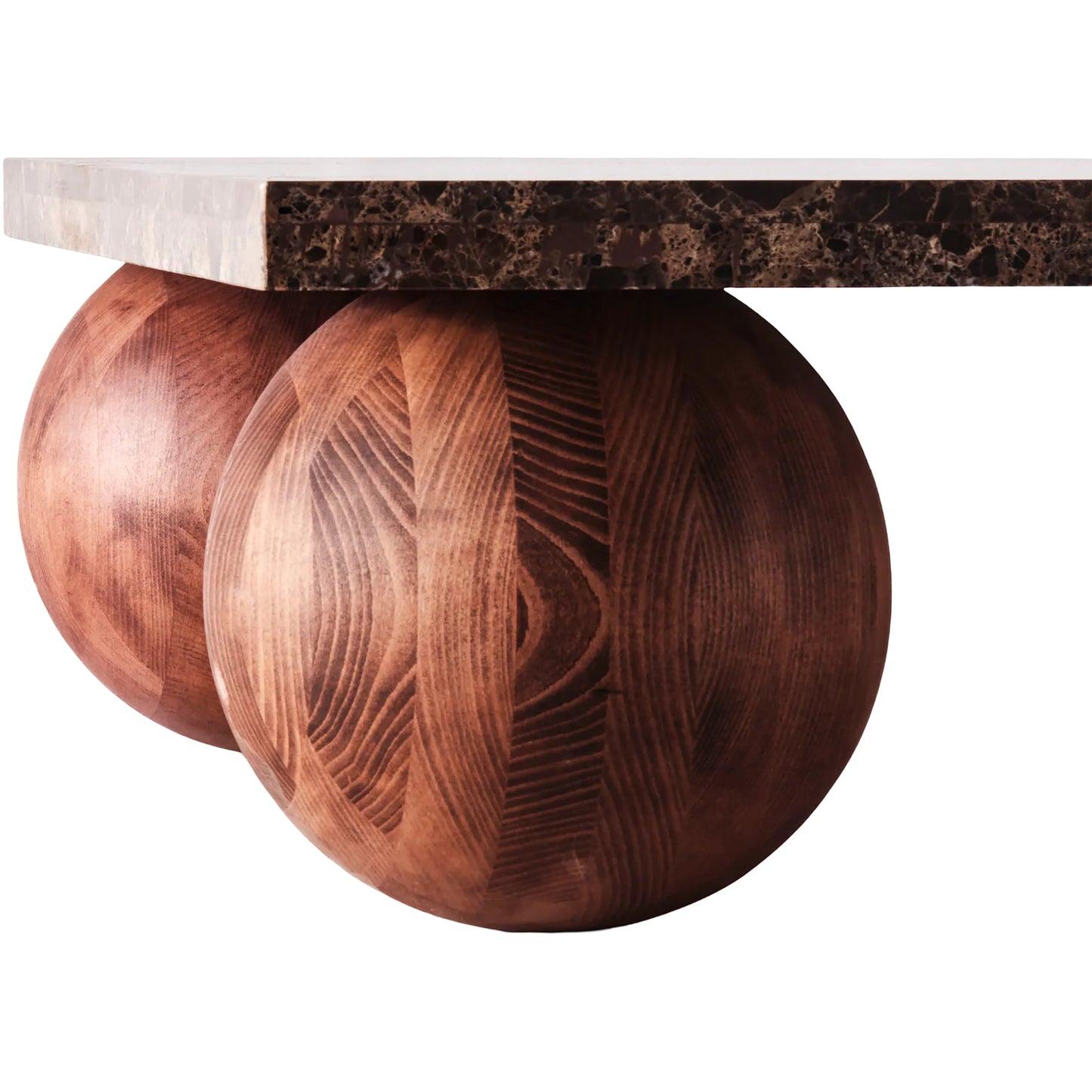 Sphere Square Sofa Table - Dark Emperador