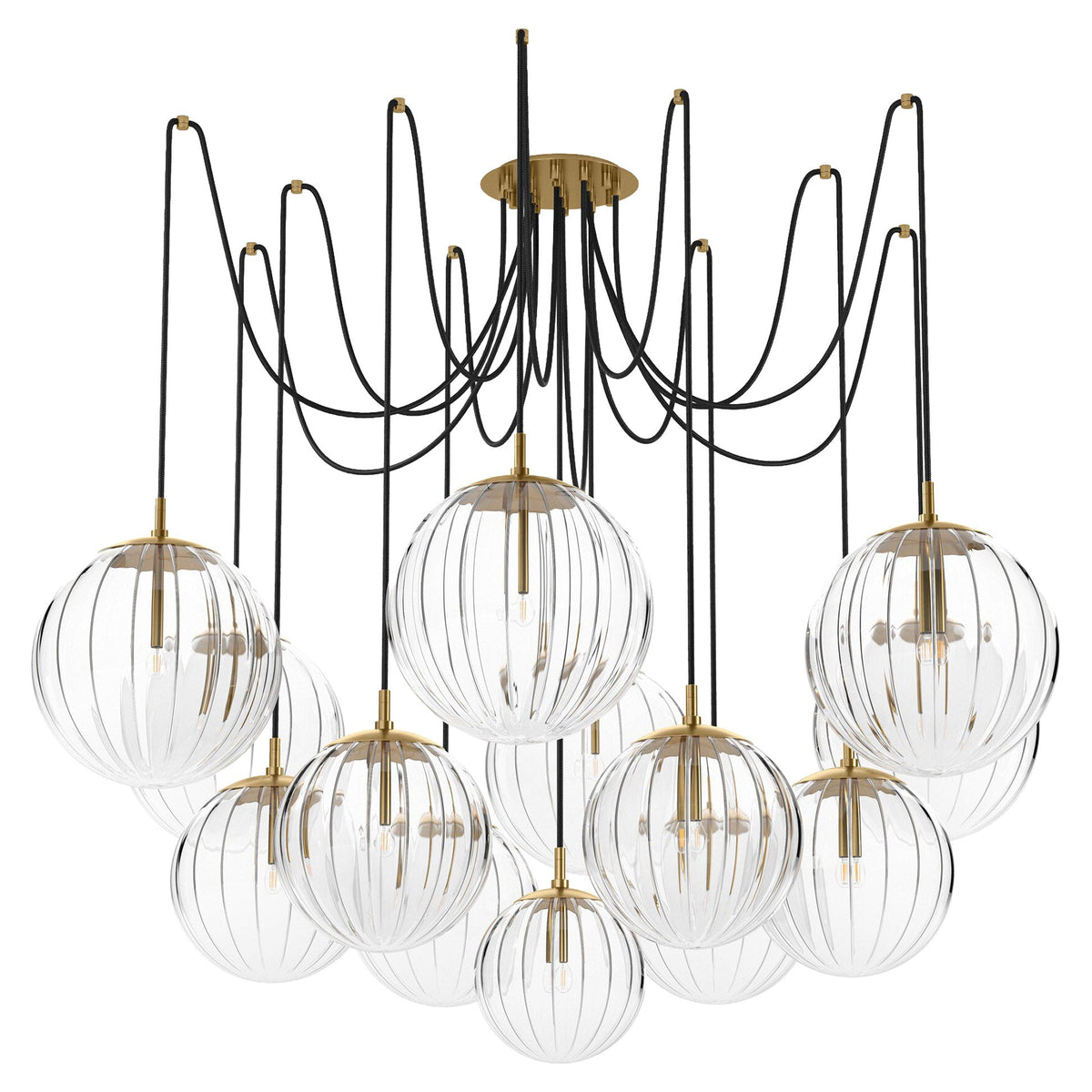 Spider Chandelier - Burnished Brass