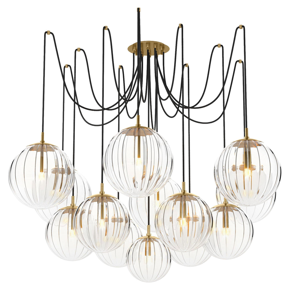 Spider Chandelier - Burnished Brass