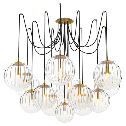 Spider Chandelier - Burnished Brass