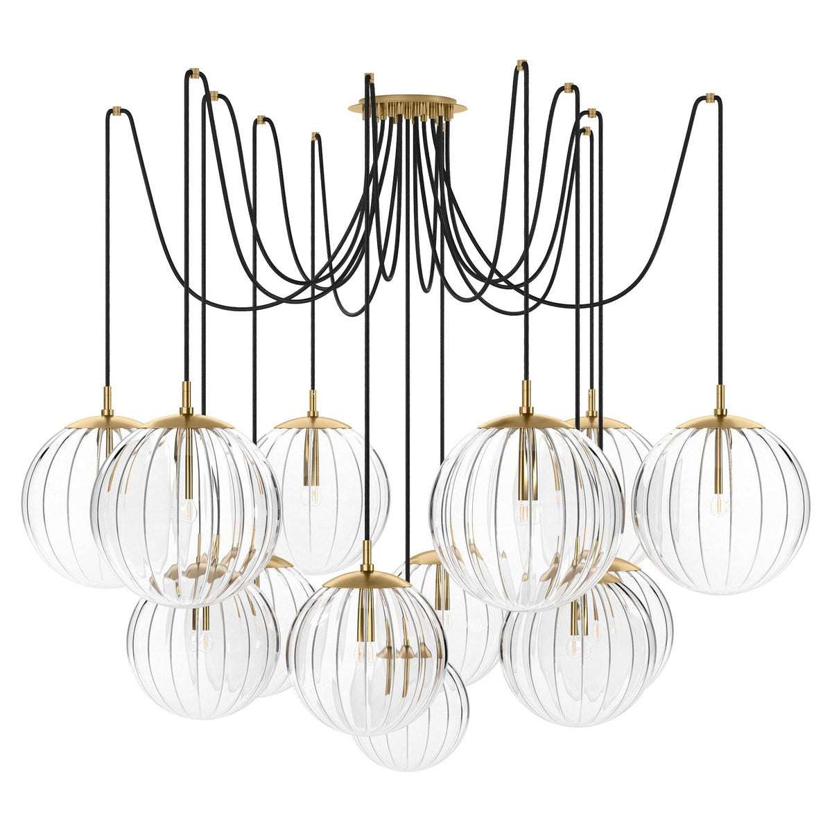 Spider Chandelier - Burnished Brass