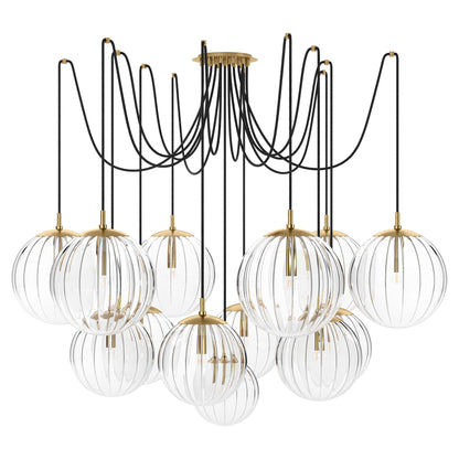 Spider Chandelier - Burnished Brass