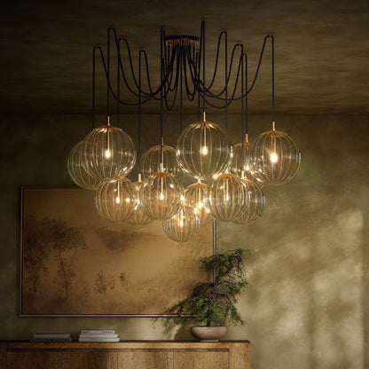 Spider Chandelier - Burnished Brass