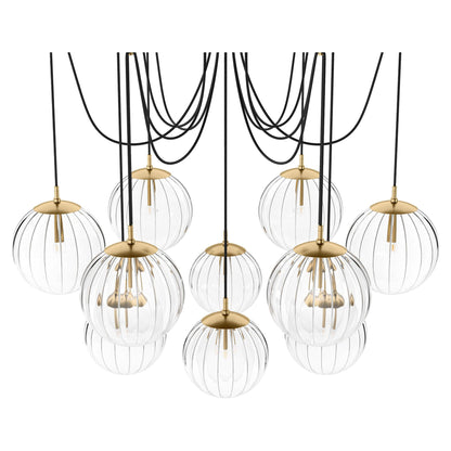 Spider Chandelier - Burnished Brass