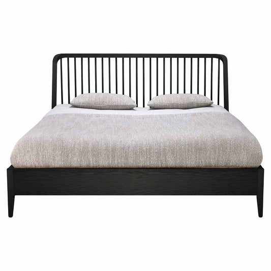 Spindle Bed - Black Oak