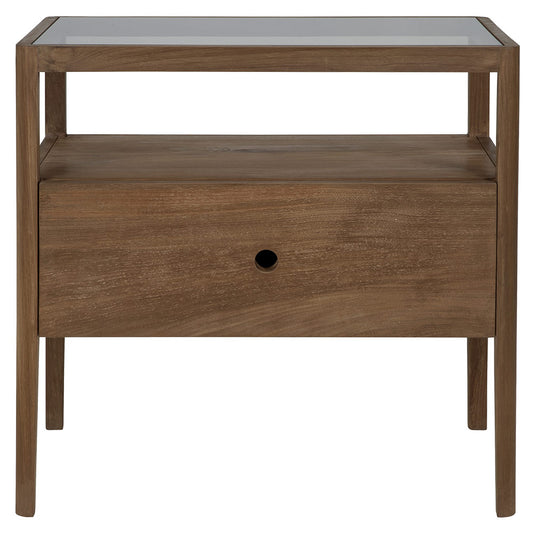 Spindle Bedside Table - Reclaimed Teak