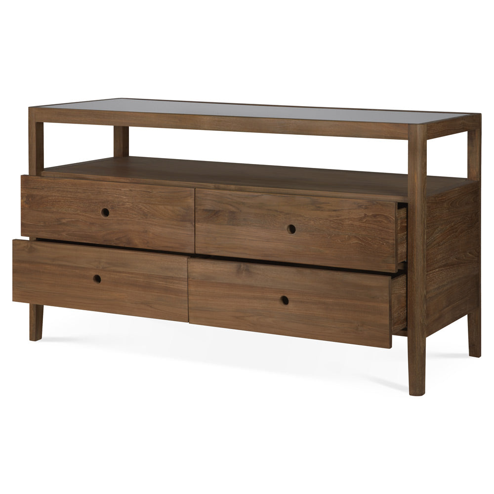 Spindle Dresser - 4 Drawers, Reclaimed Teak