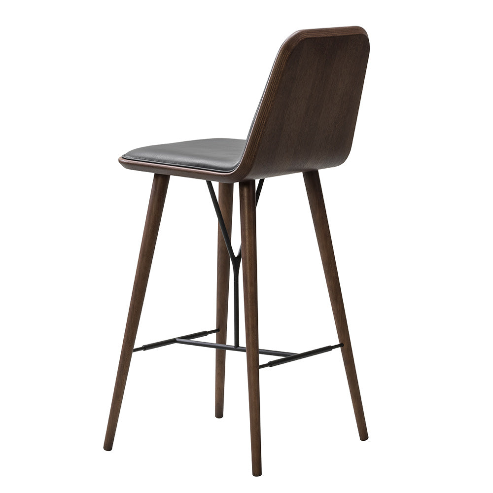 Spine Bar Chair - Leather, Smoked Oak