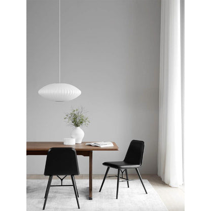 Spine Dining Chair - Leather, Black Lacquered Ash