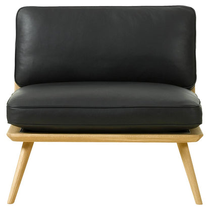 Spine Lounge Chair - Leather, Lacquered Oak