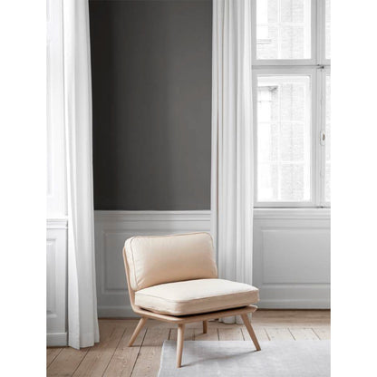 Spine Lounge Chair - Leather, Lacquered Oak