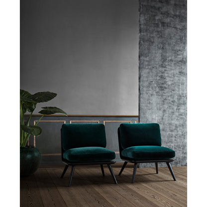 Spine Lounge Chair Petit - Harald 3, Black Lacquered Ash